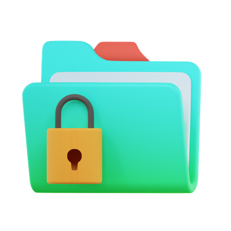 Folder Locked  3D Icon