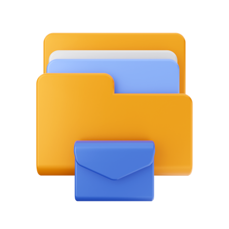 Folder mail  3D Icon