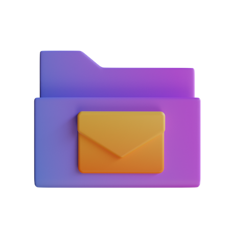 Folder Mail  3D Icon