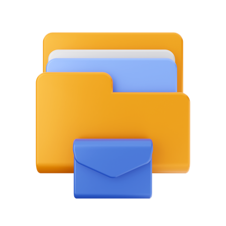 Folder mail 3D Icon