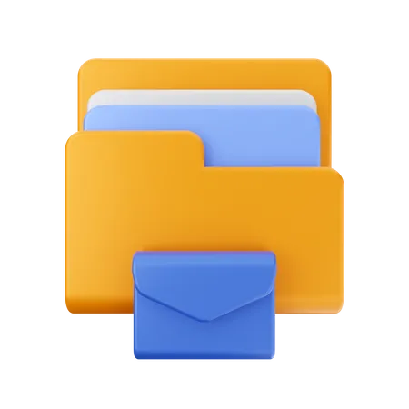 Folder mail  3D Icon
