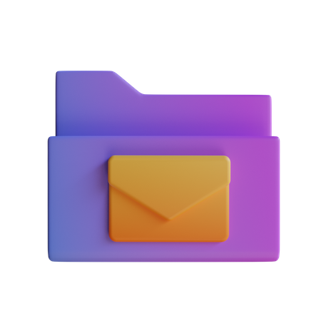 Folder Mail 3D Icon