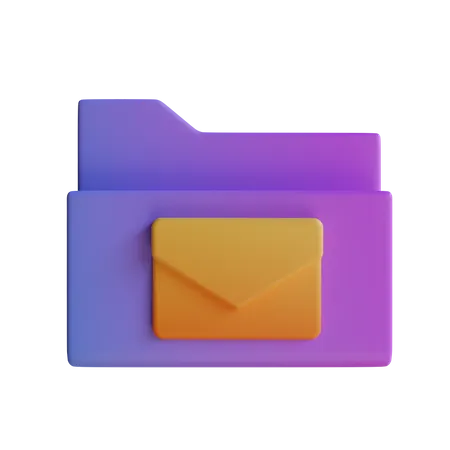 Folder Mail  3D Icon