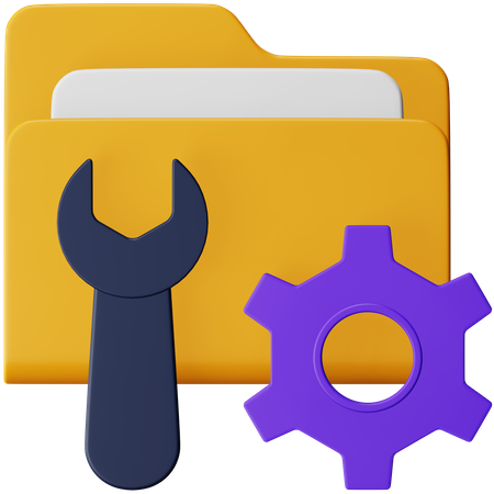 Folder Maintenance  3D Icon