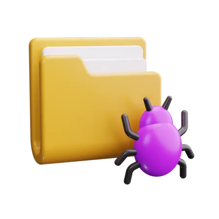 Folder Malware  3D Icon