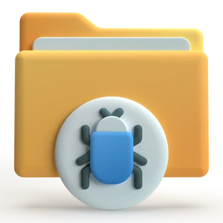 Folder Malware  3D Icon