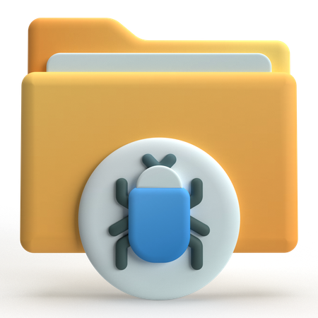 Folder Malware  3D Icon