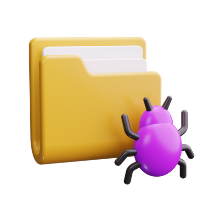 Folder Malware  3D Icon