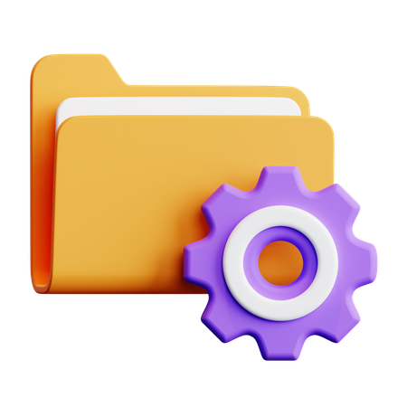 Folder Management  3D Illustration