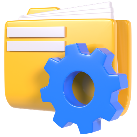 Folder Management  3D Illustration