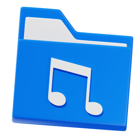 Folder Music  3D Icon