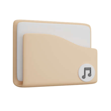 Folder Music  3D Icon