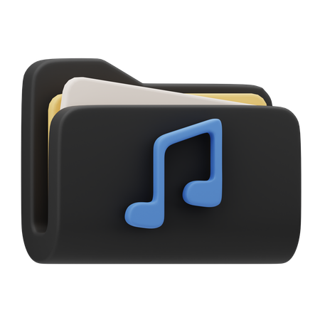 Folder Music  3D Icon