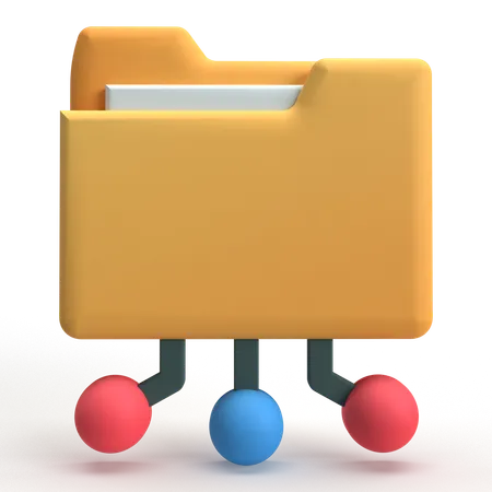 Folder Network  3D Icon