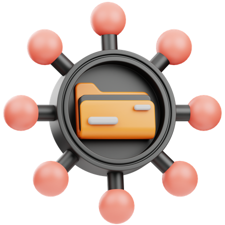 Folder Network  3D Icon