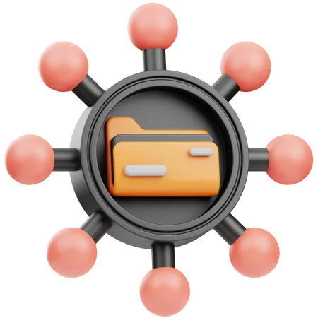 Folder Network  3D Icon