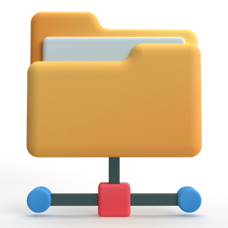 Folder Network  3D Icon