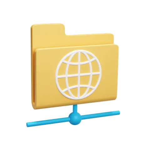 Folder Network  3D Illustration