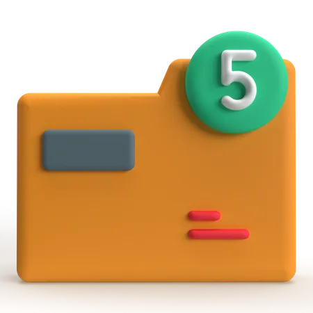 フォルダ通知  3D Icon