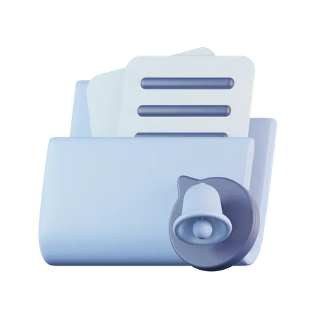 Folder Notification  3D Icon