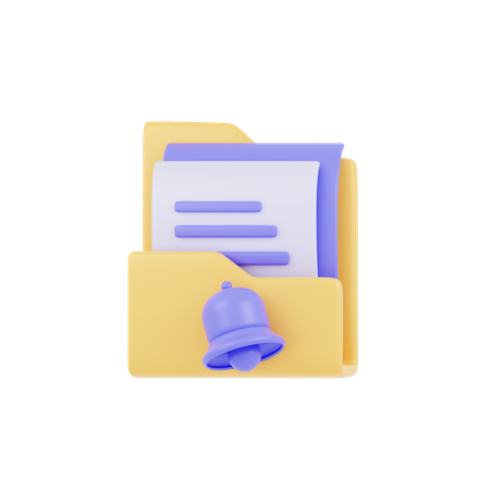 Folder Notification  3D Icon