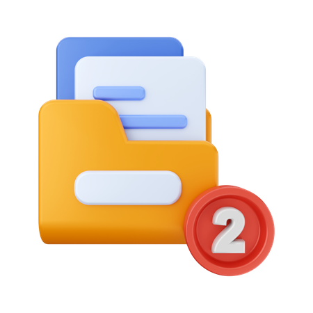 Folder Notification  3D Icon