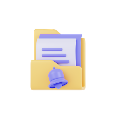 Folder Notification  3D Icon