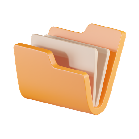 Folder Open File  3D Icon