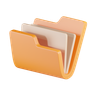 free 3d open folder 