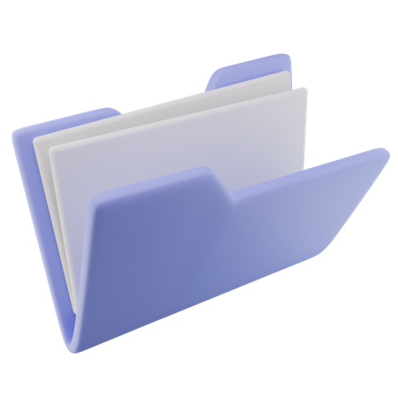 Folder open file  3D Icon