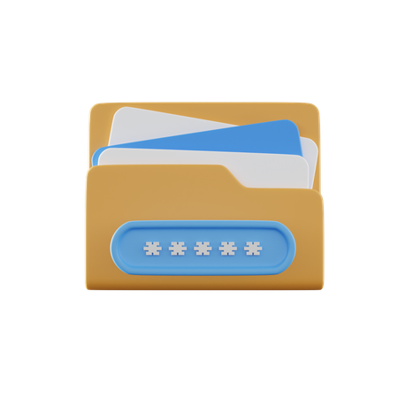 Folder Password  3D Icon