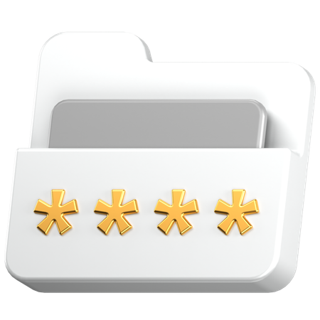 Folder Password  3D Icon