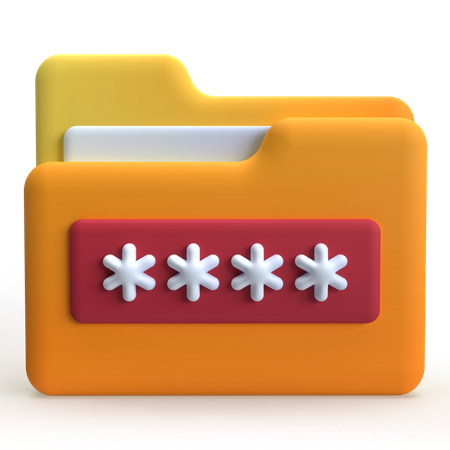 Folder Password  3D Icon