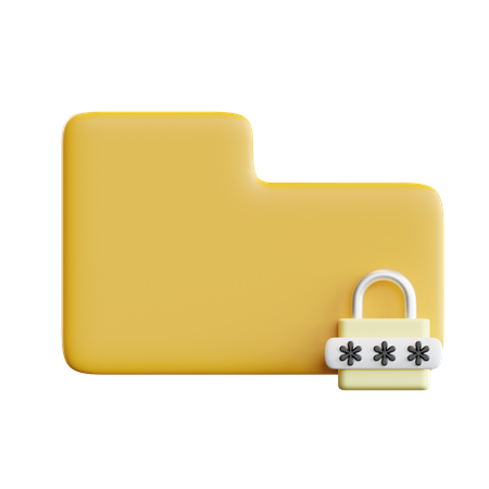 Folder Password  3D Icon