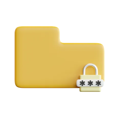 Folder Password  3D Icon