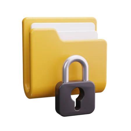 Folder Password  3D Icon