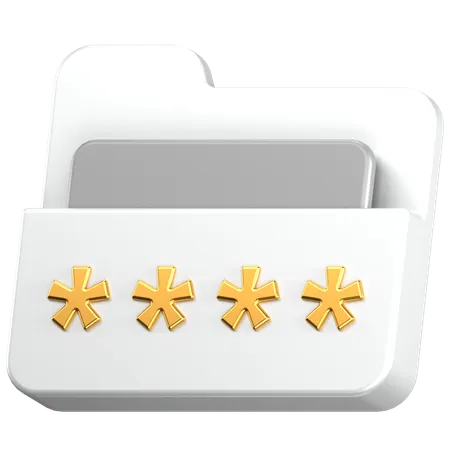 Folder Password  3D Icon