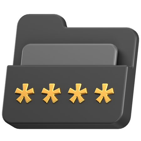 Folder Password  3D Icon