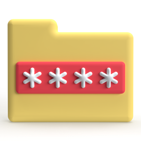 Folder Password  3D Icon