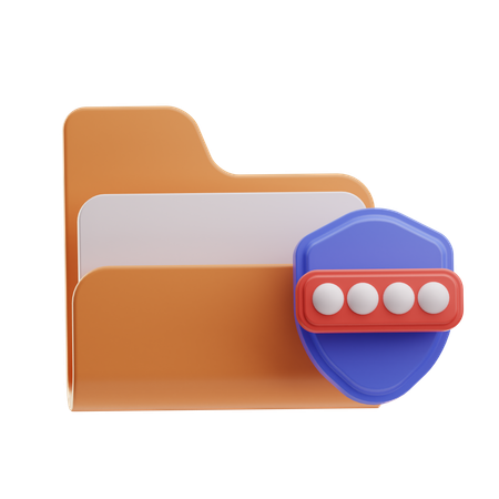 Folder Password  3D Icon