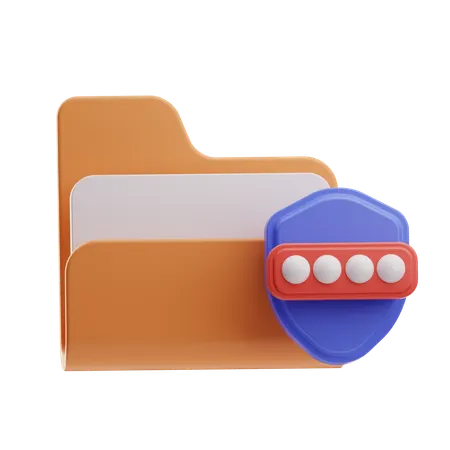 Folder Password  3D Icon