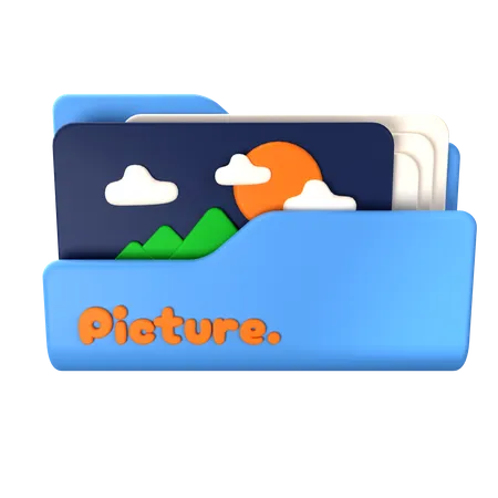 Folder Picture  3D Icon