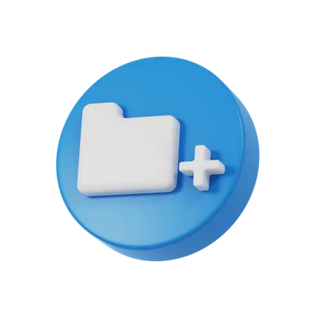 Folder Plus 3 D Icon 3D Icon