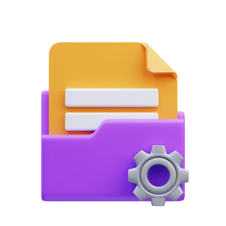 Folder Project Management  3D Icon