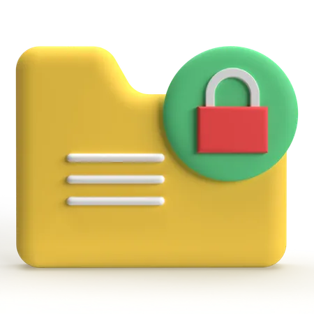 Folder Protection  3D Icon