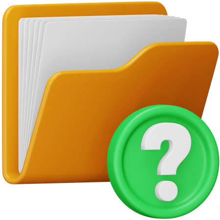 Folder Question 3D Icon