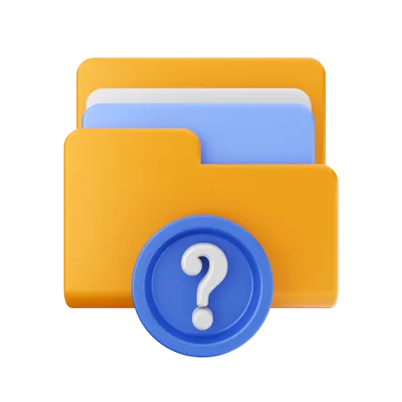 Folder question mark  3D Icon