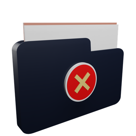 Folder Reject  3D Icon