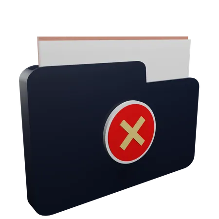 Folder Reject  3D Icon