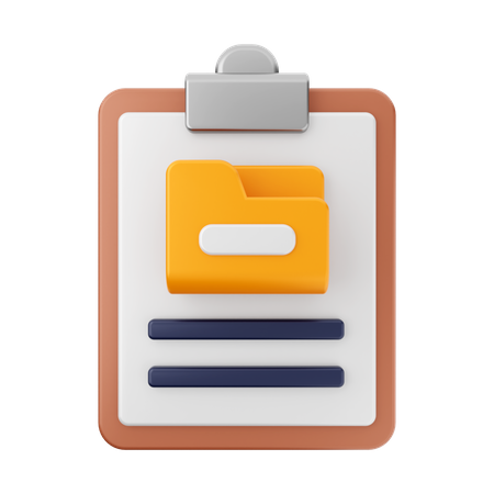 Folder Report  3D Icon